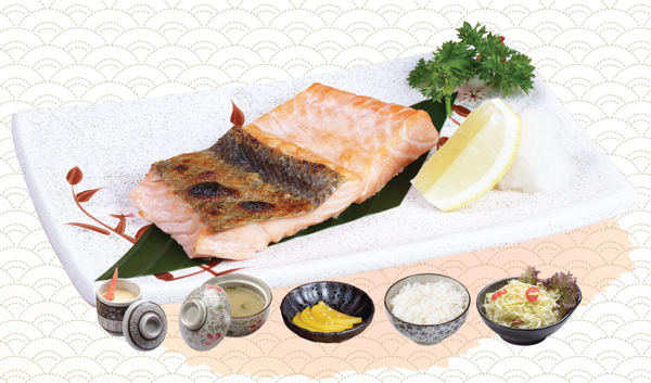 Cơm cá hồi nướng muối / sốt TERIYAKI